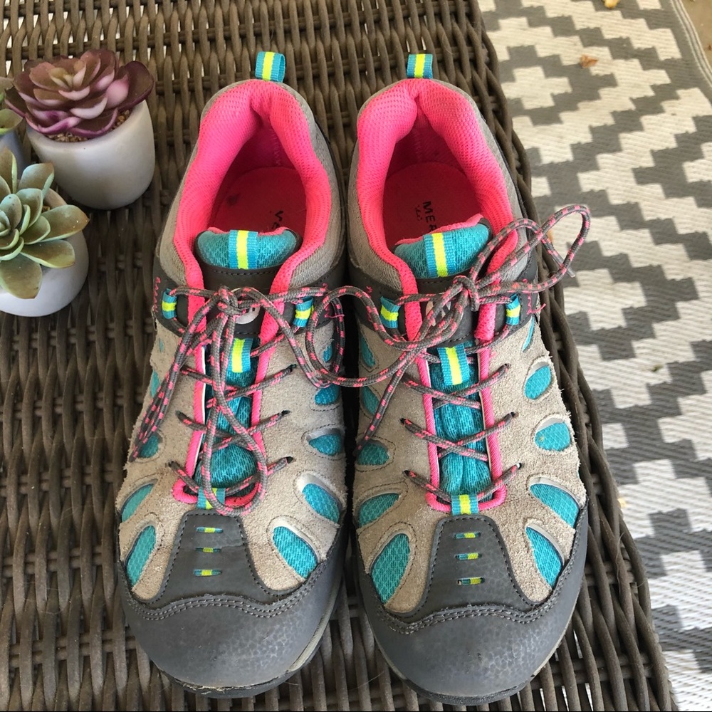 Merrell hiking shoes.